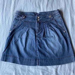 Classic Denim High-Waist Straight Mini Skirt